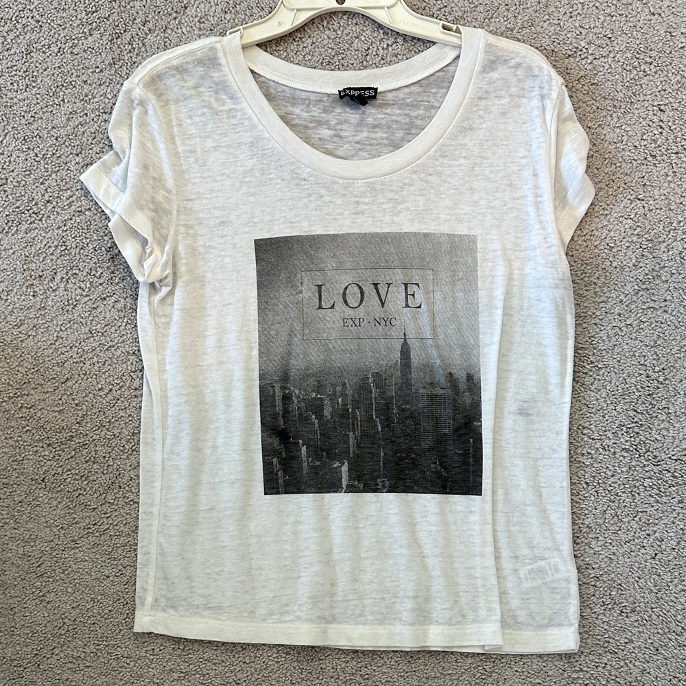 Express Gray Graphic Tee